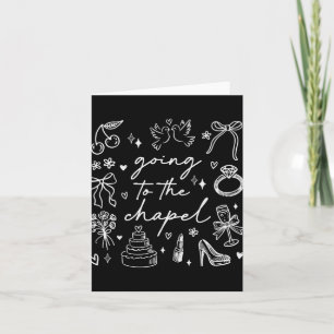 Carte Mignonne Aller À La Mariée De Chapelle Bachelorett