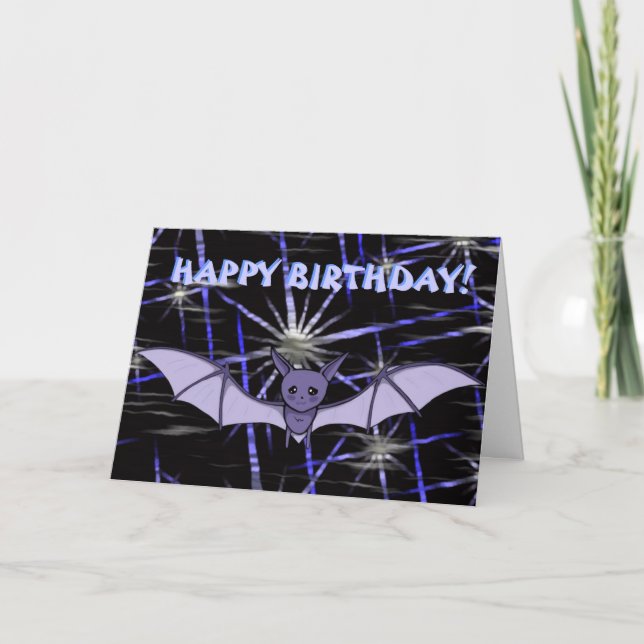 Carte Mignonne Anime Baby Bat Koumori Anniversaire (Ciel (Devant)