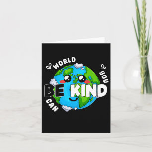Carte Mignonne Be Kind Earth Anti-Violence Unité Day Wea