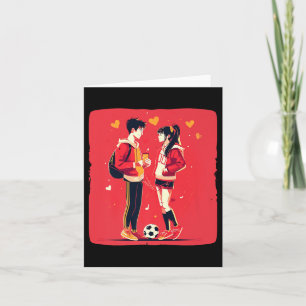Carte Mignonne Couple De Football Pour Garçons Et Filles