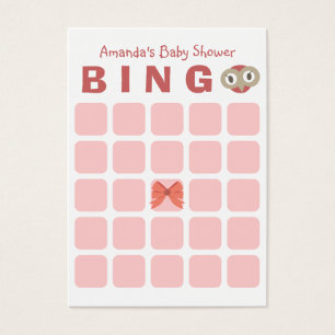 Carte mignonne de bingo-test de baby shower de la
