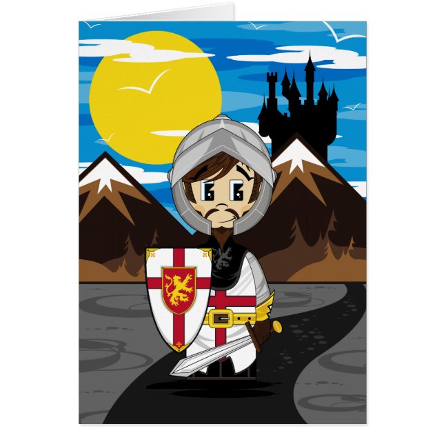Carte mignonne de chevalier de croisé (Devant)