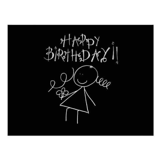 Carte Mignonne De Joyeux Anniversaire Noire Avec Zazzle Fr