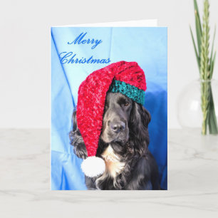Carte mignonne de Joyeux Noël de chien