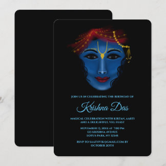Carte mignonne de Krishna pour l'anniversaire - Ar