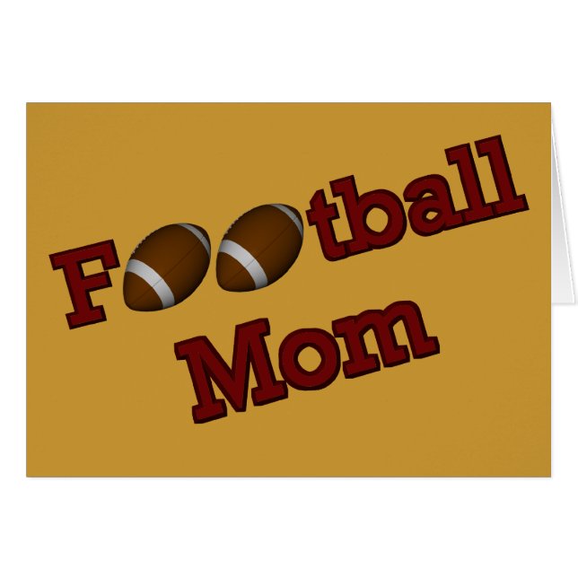 Carte mignonne de maman du football (Devant Horizontal)