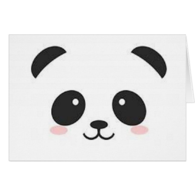 Carte mignonne de panda (Devant horizontal)