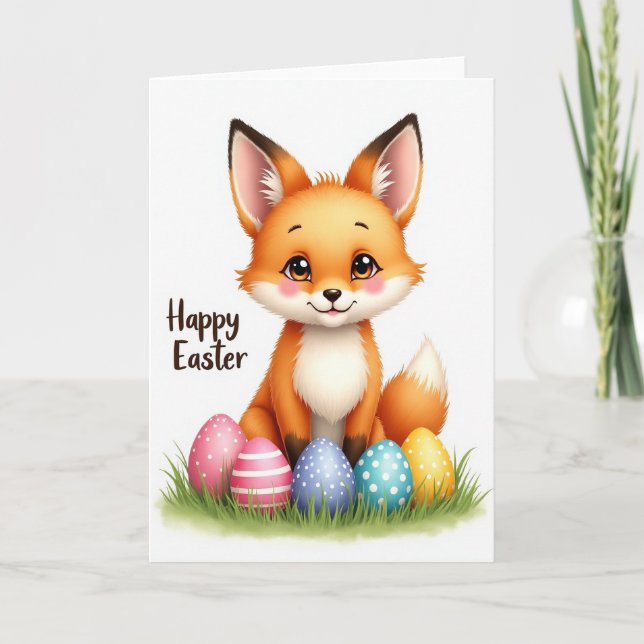 Carte mignonne de printemps des bois (Devant)