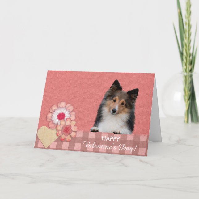 Carte mignonne de Saint-Valentin de chien de chien (Devant)