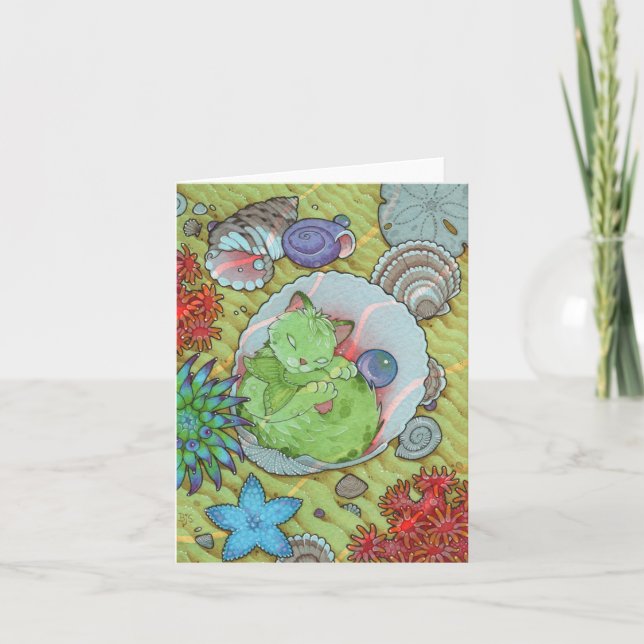 Carte mignonne de SOMMEIL de chat d'affirmation (Devant)