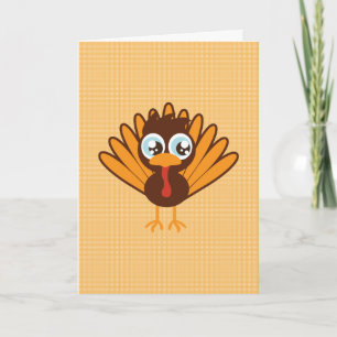 Carte mignonne de thanksgiving de la Turquie