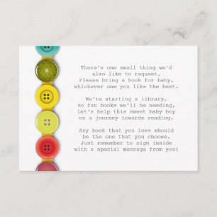 Carte mignonne d'insertion de baby shower de