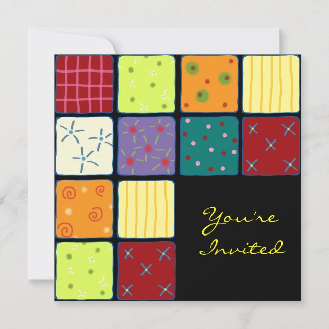 Carte mignonne d'invitation d'anniversaire de (Devant)