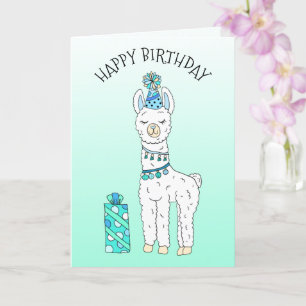 Carte Mignonne Drôle Lama Humour Joyeux Anniversaire