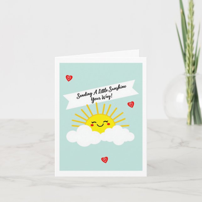 Carte Mignonne Envoie Un Peu De Soleil Penser À Votre Vo (Devant)