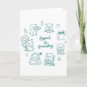 Carte Mignonne équipe drôle de marmotte jour enseignante