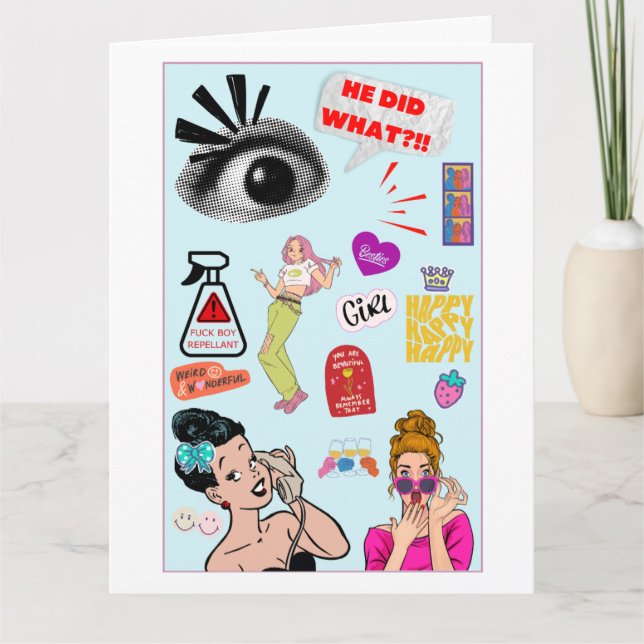 Carte Mignonne et originale, drôle Cadeau de Galentine's (Devant)