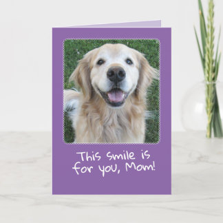 Carte Mignonne Golden Retriever Mère's Day Card