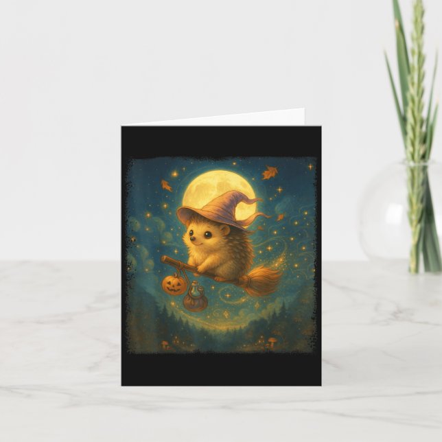 Carte Mignonne Halloween Halloween Balade De Chambre Ave (Devant)