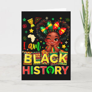 Carte Mignonne Je Suis Histoire Noire Américaine Africai