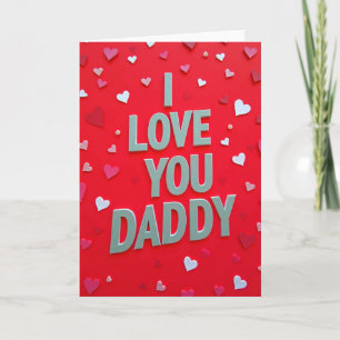 Carte mignonne 'Je t'aime Papa'