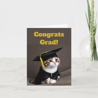 Carte Mignonne Kitten Graduation