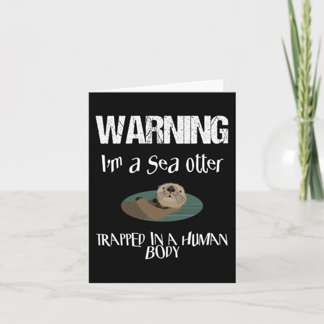 Carte Mignonne Louter de mer Halloween Costume Facile La (Devant)