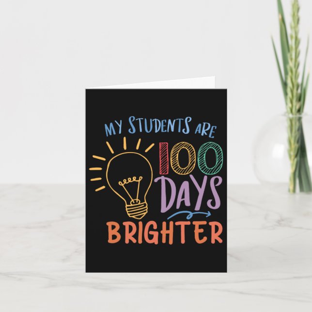 Carte Mignonne Mon Étudiant Est 100 Jours Plus Brighton  (Devant)