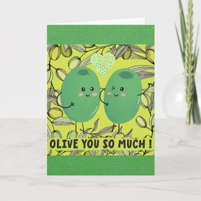 Carte Mignonne Olive Vous Je Vous Aime (Devant)