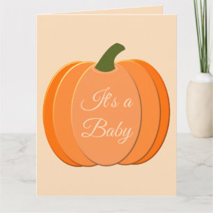 Carte Mignonne Orange Genre Neutre Citrouille Genre Révé