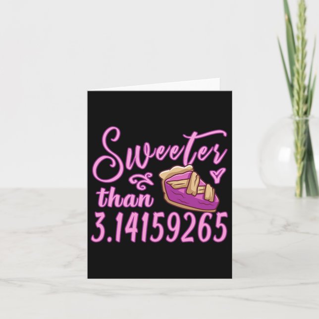 Carte Mignonne plus doux que Pi Jour 3.14 Professeur de  (Devant)