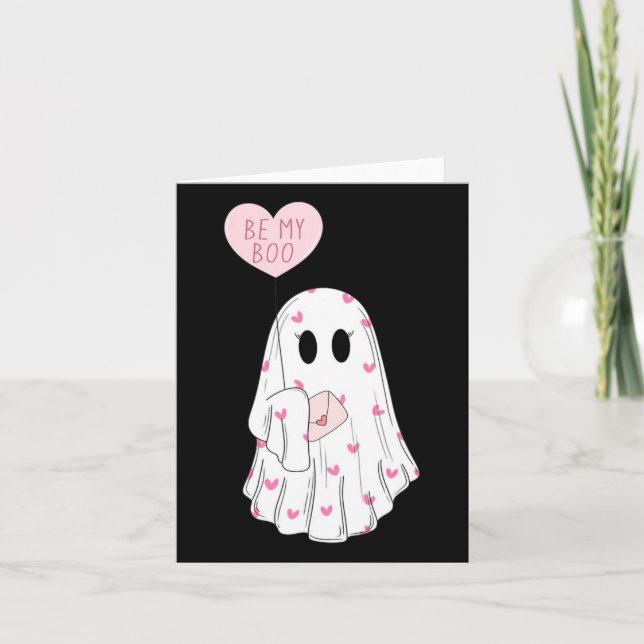 Carte Mignonne Seras-Tu Mon Halloween Fantôme De Boo ! P (Devant)