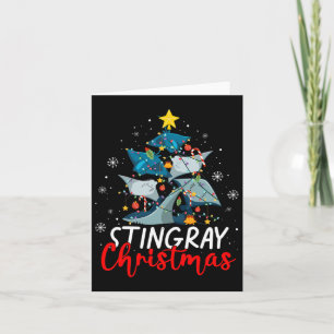 Carte Mignonne Stingray Arbre de Noël Pyjama Corresponda