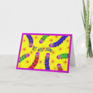 Carte Mignonne Va Bien Bientôt Worm Fuzzy