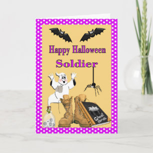 Carte militaire de Halloween pour le soldat