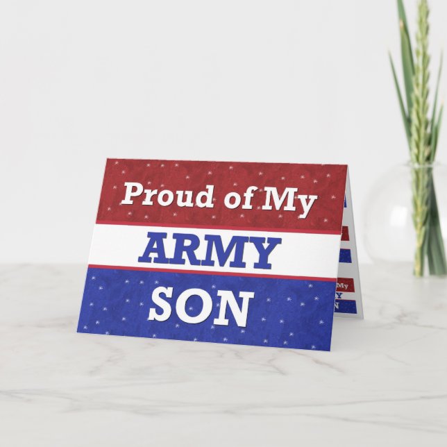 Carte Militaire - Fière de mon fils d'armée - Penser à v (Devant)