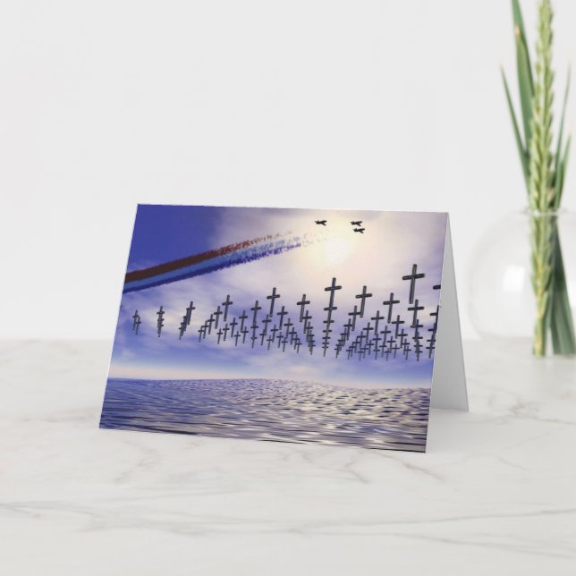 Carte Militaire - Journée commémorative; Hommage en mer (Devant)