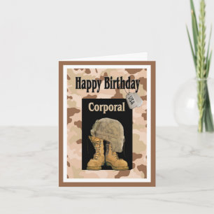 Carte Military Happy Birthday Card