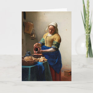 Carte Milkmaid Kitchen Maid de Johannes Vermeer
