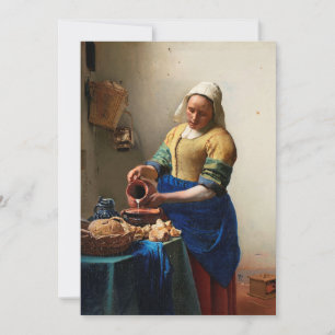 Carte Milkmaid Kitchen Maid par Johannes Vermeer
