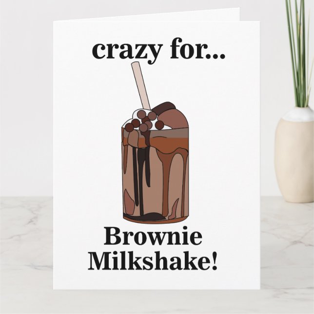 Carte Milkshake fou pour Brownie Milkshake Anniversaire (Devant)