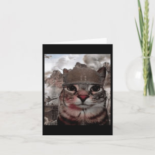 Carte Mille Jardins Stare Drôle Soldat Mème Chat En Batt