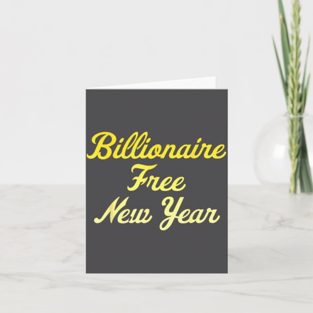 Carte Milliardaire , Nouvel An, Bonheur, Joies Simples  (Devant)