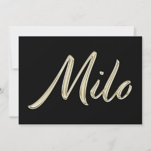 Carte Milo White Gold Handwriting