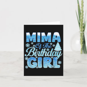 Carte Mima De L'Anniversaire Fille Flammes De Neige Thèm