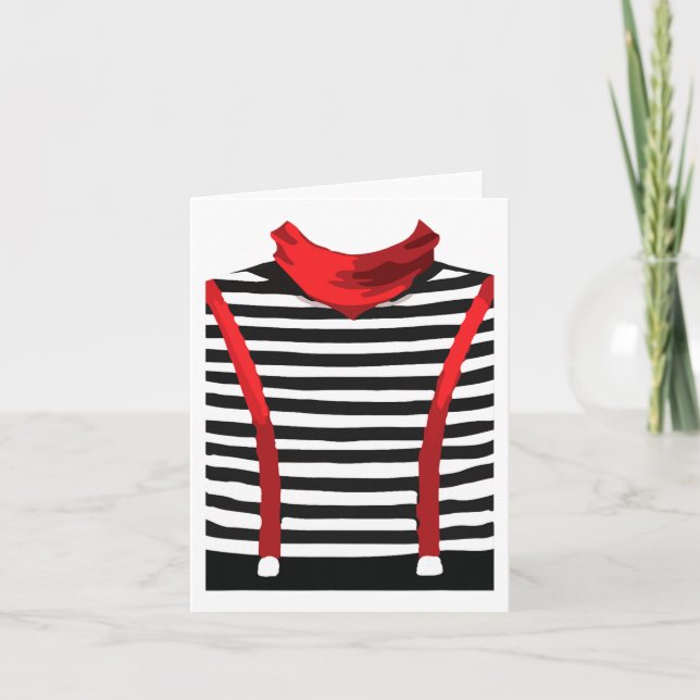 Carte Mime Artiste Interprète Arts Halloween Costume Cos (Devant)