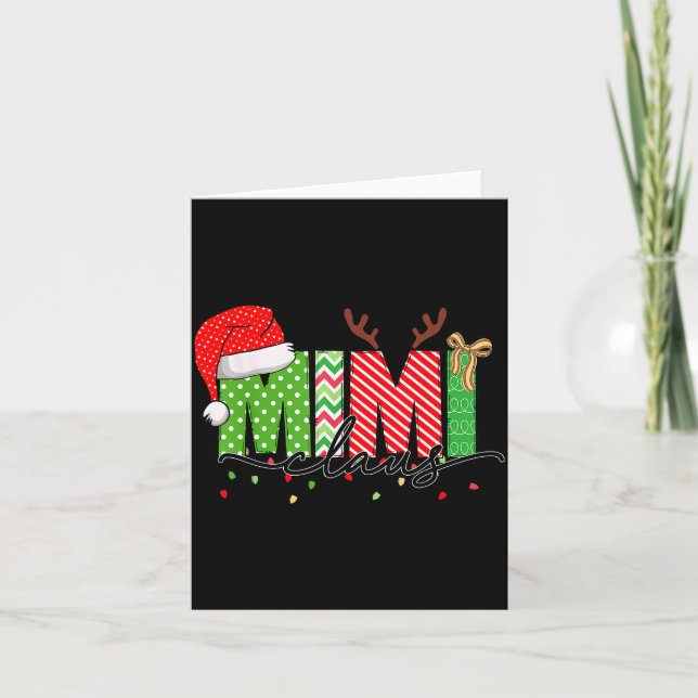 Carte Mimi Claus Christmas Lights Pajama Family Matching (Devant)