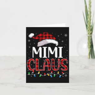 Carte Mimi Claus Feux de Noël Matching Famille Noël P