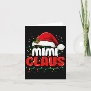 Carte Mimi Claus Noël Noël Lumières Père Noël Girl Famil