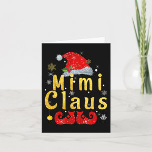 Carte Mimi Claus Noël Santa Hat Correspondance Famille P